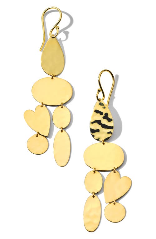 Ippolita Classico Crinkle Chandelier Drop Earrings in Gold 