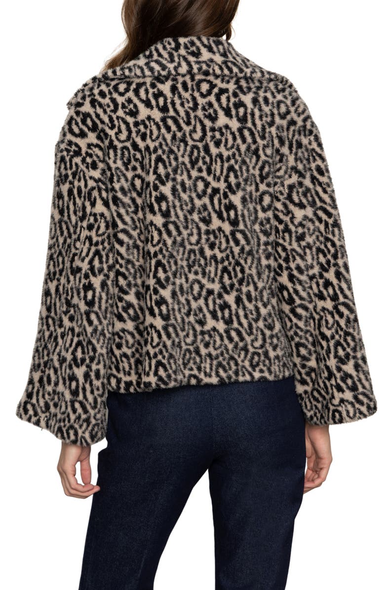 Sanctuary Colette Leopard Faux Fur Jacket, Alternate, color, Leo
