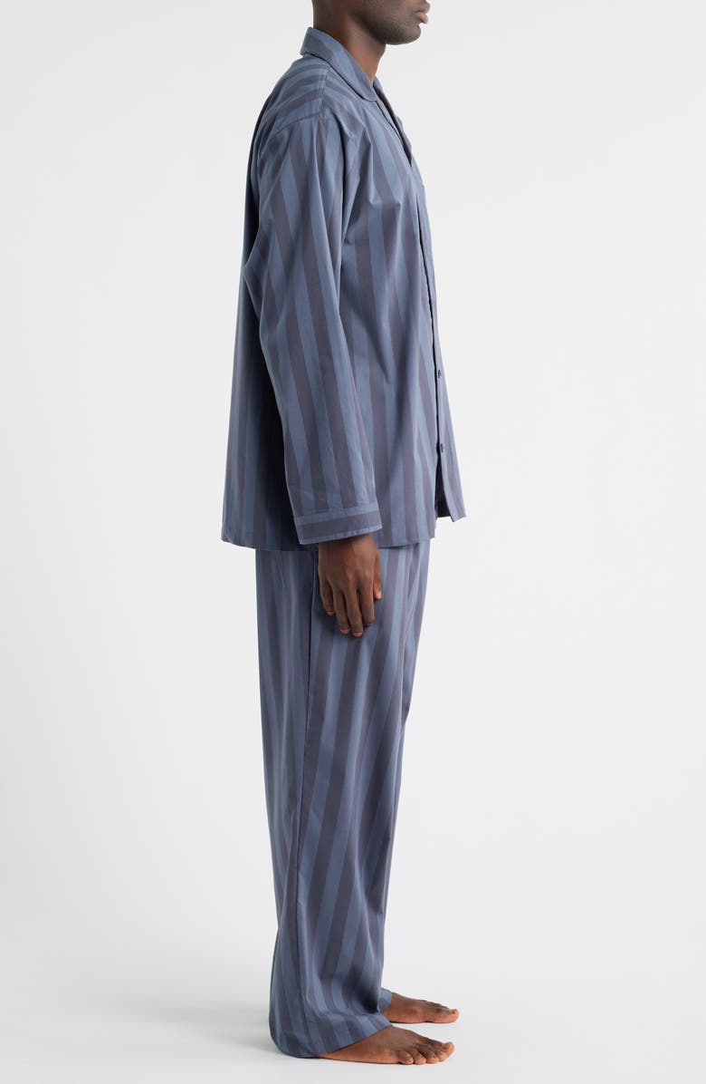 Nordstrom Plaid Poplin Pajamas, Alternate, color, Grey Grissaile Winter Stripe