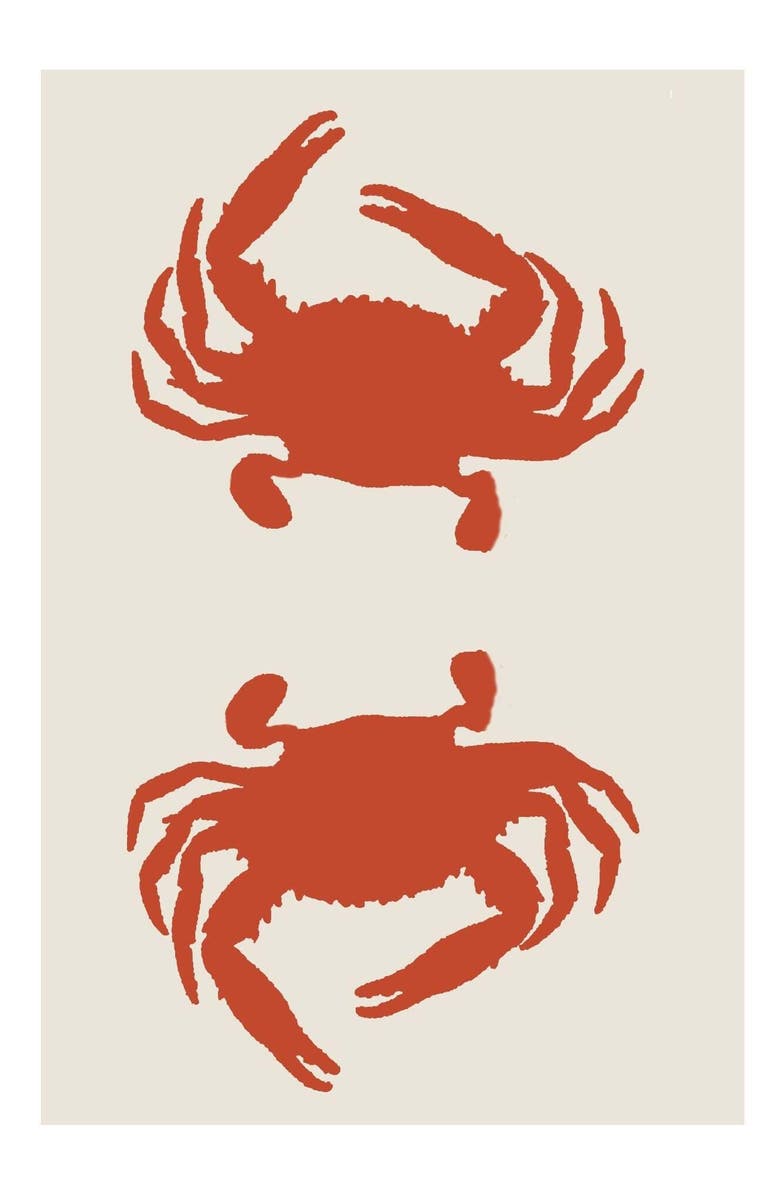 Mad Mats Double Crab Orange & Cream, Main, color, Orange And Cream