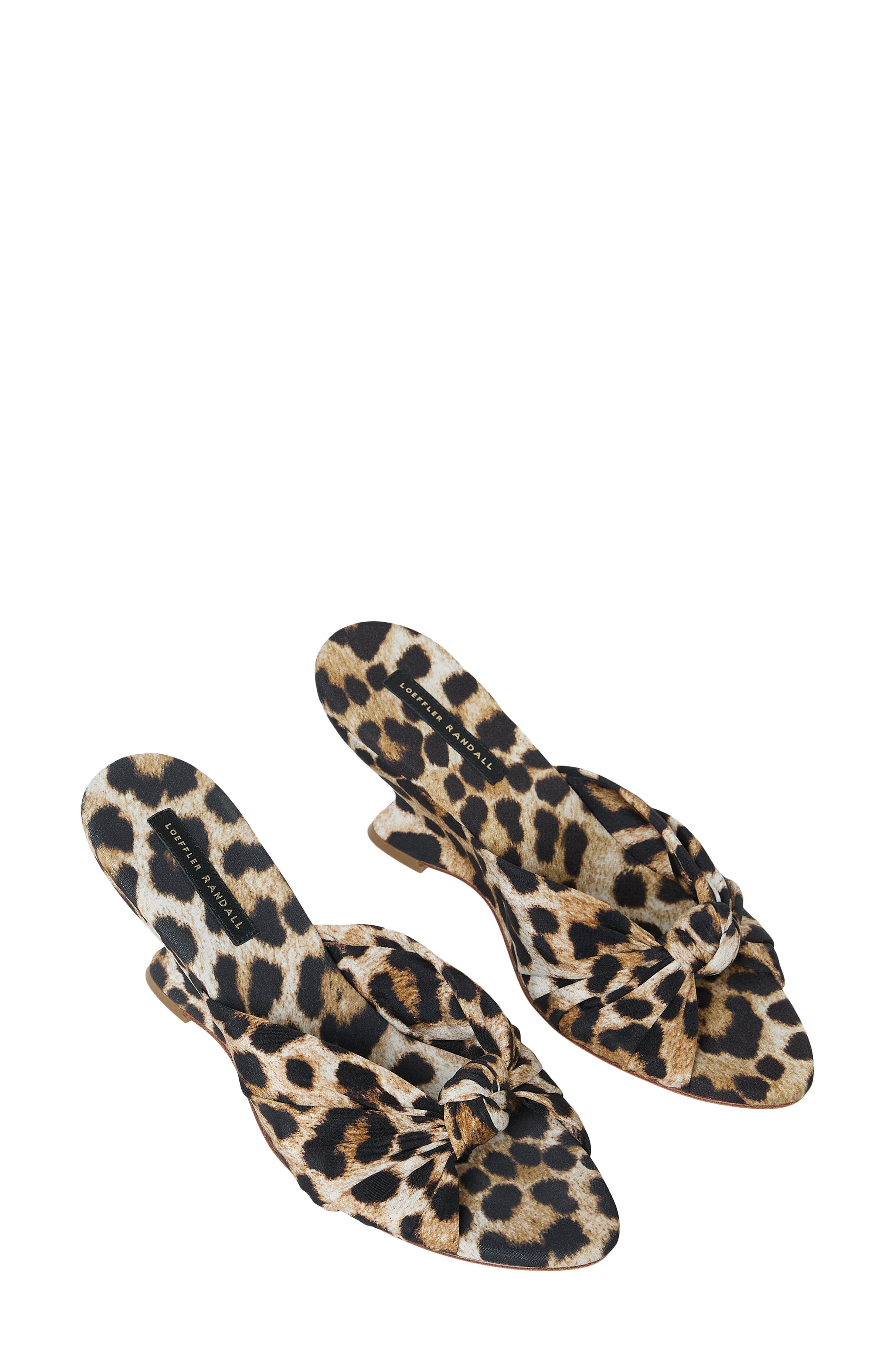 Loeffler Randall Marsy Angled Wedge Sandal, Alternate, color, Leopard