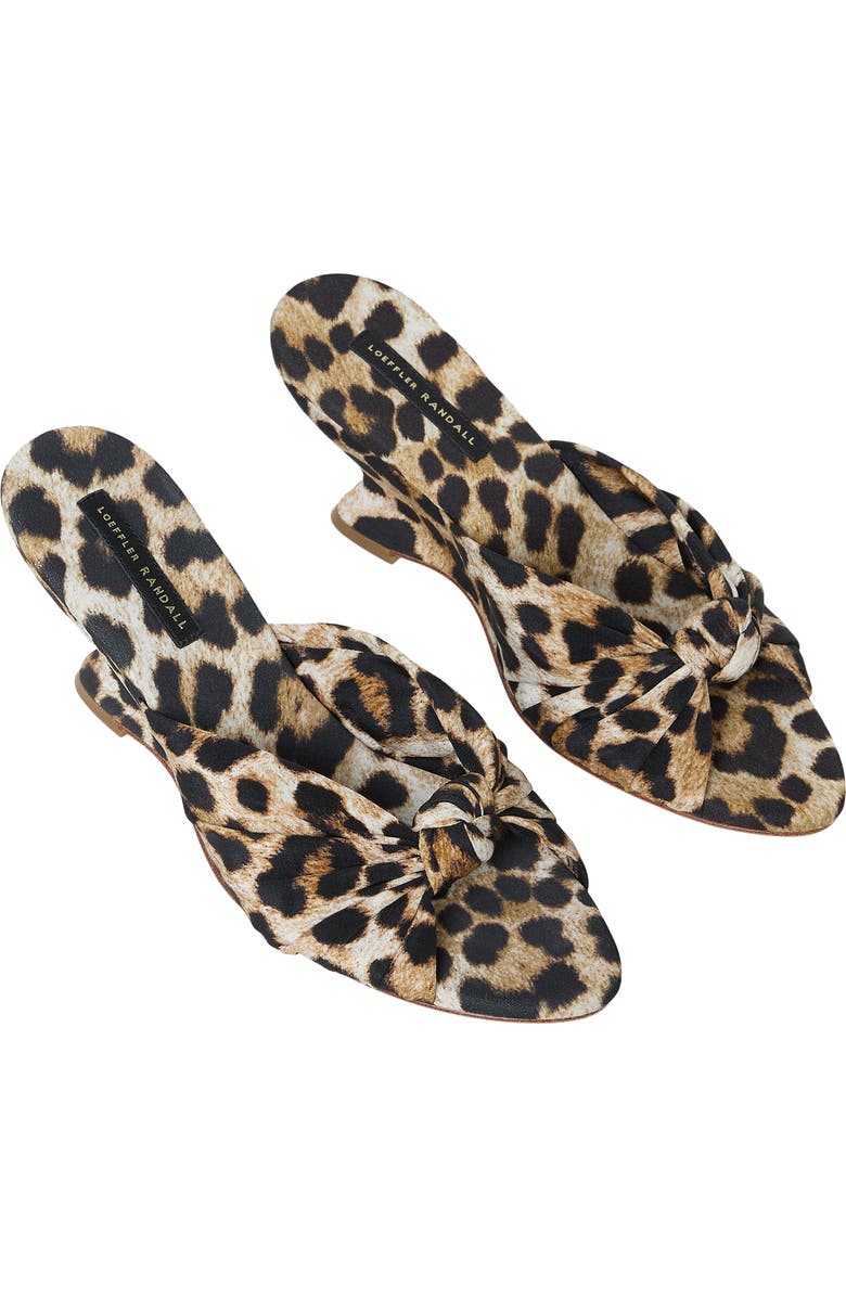 Loeffler Randall Marsy Angled Wedge Sandal, Alternate, color, Leopard