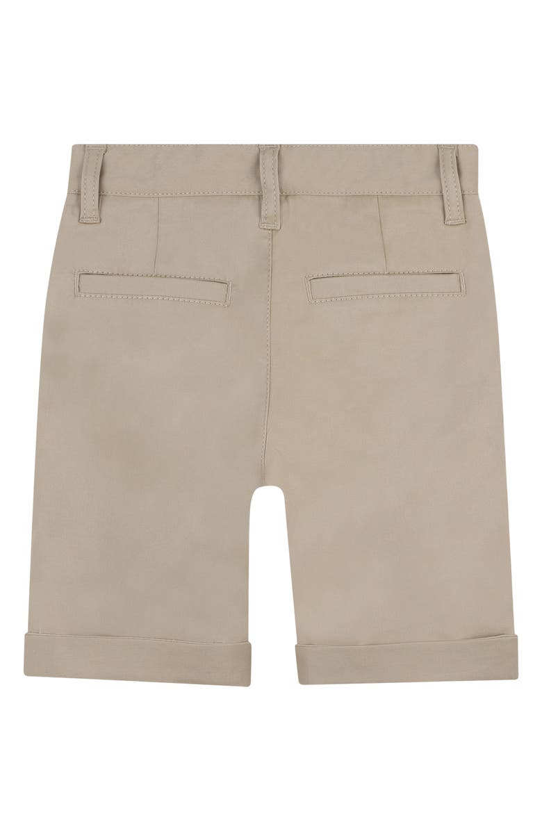 BOSS Kidswear Kids' Flat Front Stretch Cotton Bermuda Shorts, Alternate, color, Stone