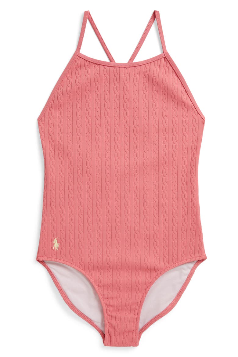 One-Piece Swimsuit, Main, color, PINK