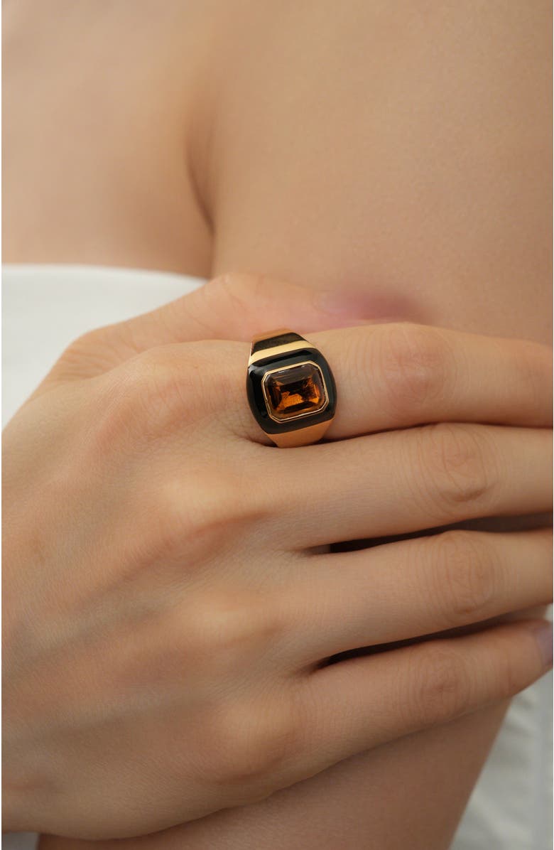 RC RETRO CHIC Roman Night Ring, Alternate, color, Brown & Gold