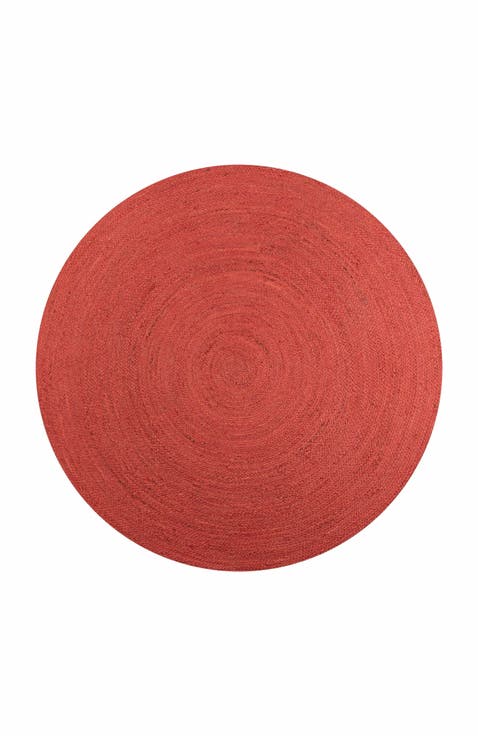 Zara Braided Coastal Cottage Round Jute Round Area Rug