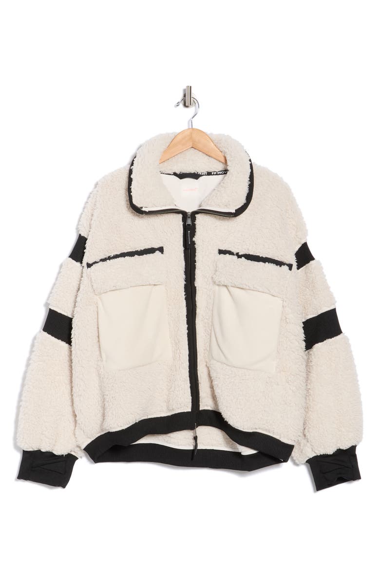 FP Movement by Free People Far Out Fleece Jacket, Main, color, Ivory