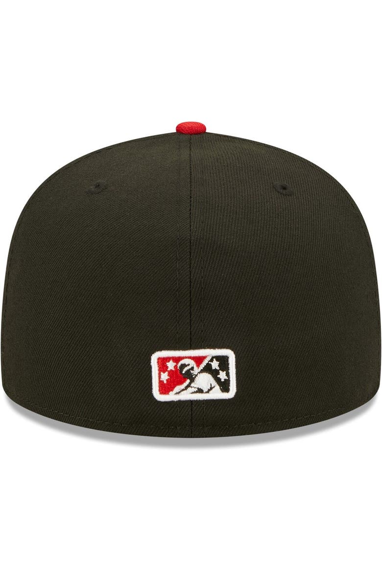 Men's New Era Black Carolina Mudcats Authentic Collection Team Home 59FIFTY Fitted Hat, Alternate, color, Black