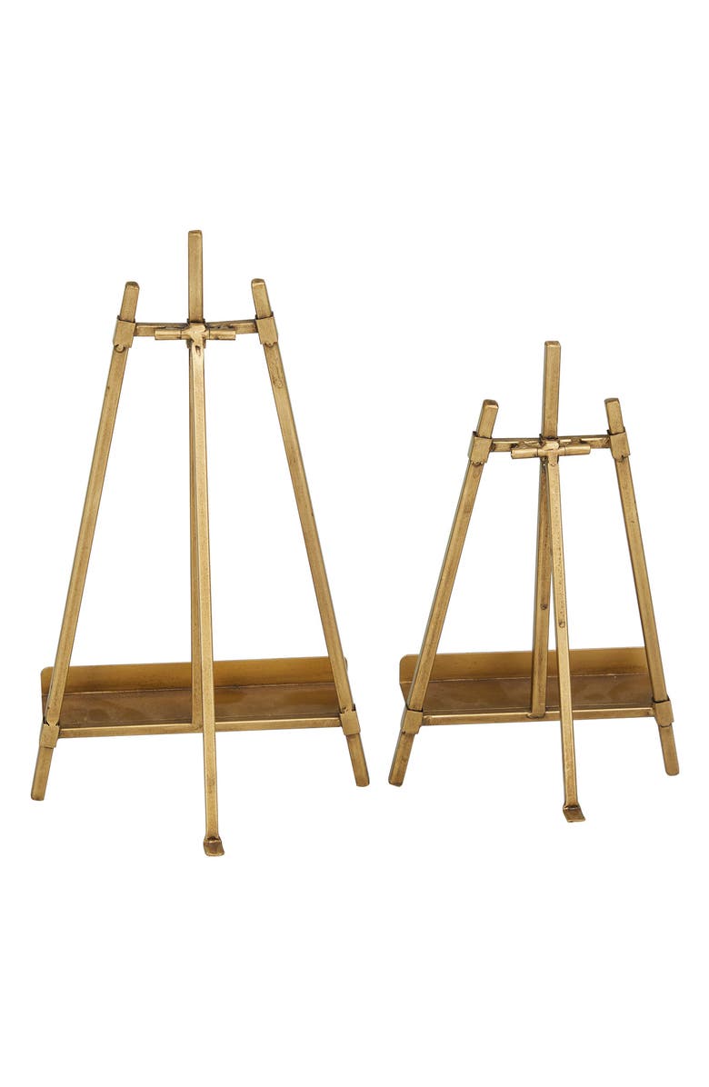 SONOMA SAGE HOME Goldtone Metal Traditional Easel with Foldable Stand - Set of 2, Alternate, color, Gold