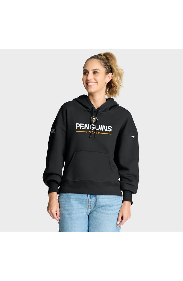 FANATICS Women's Fanatics Black Pittsburgh Penguins Authentic Pro Primary Pullover Hoodie, Main, color, Black