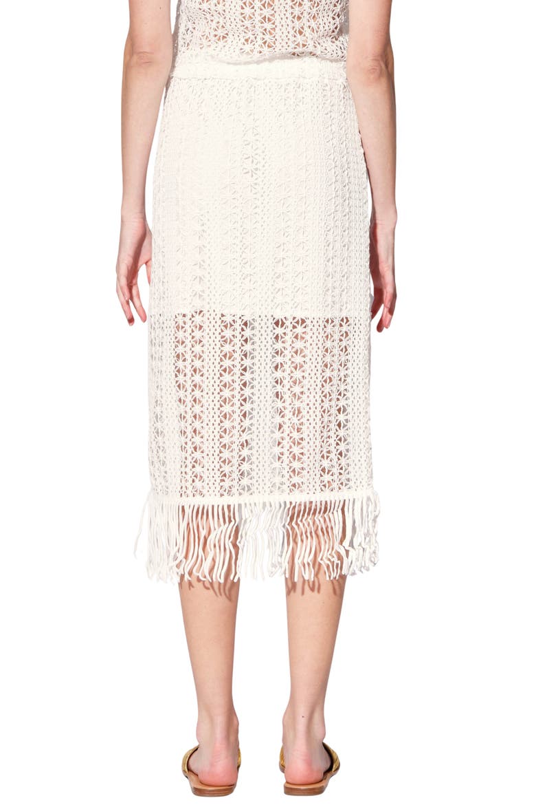 Ivanna Crochet Midi Skirt, Alternate, color, WHITE