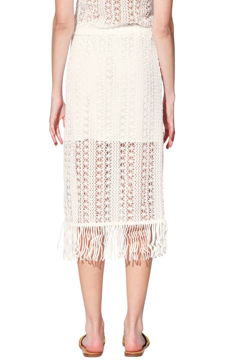 Walter Baker Ivanna Crochet Midi Skirt, Alternate, color, White