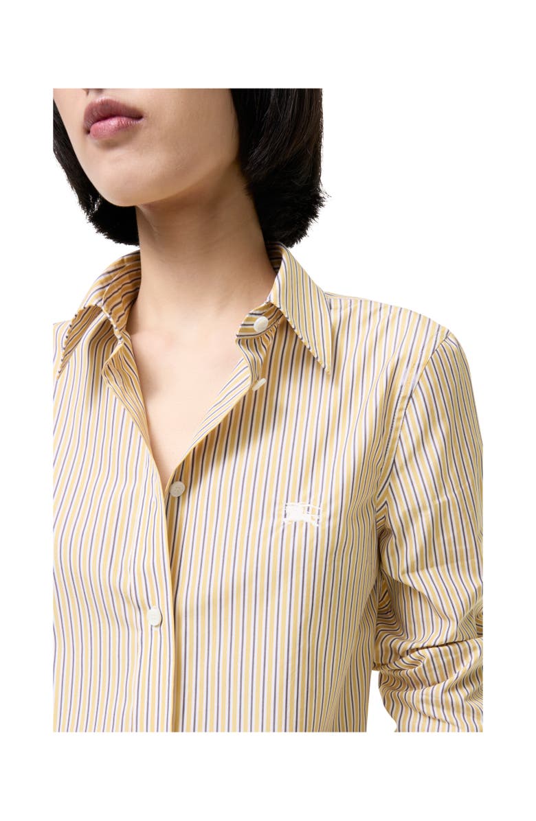 Burberry Slim Fit Cotton Formal Shirt, Alternate, color, White/Amber Yellow