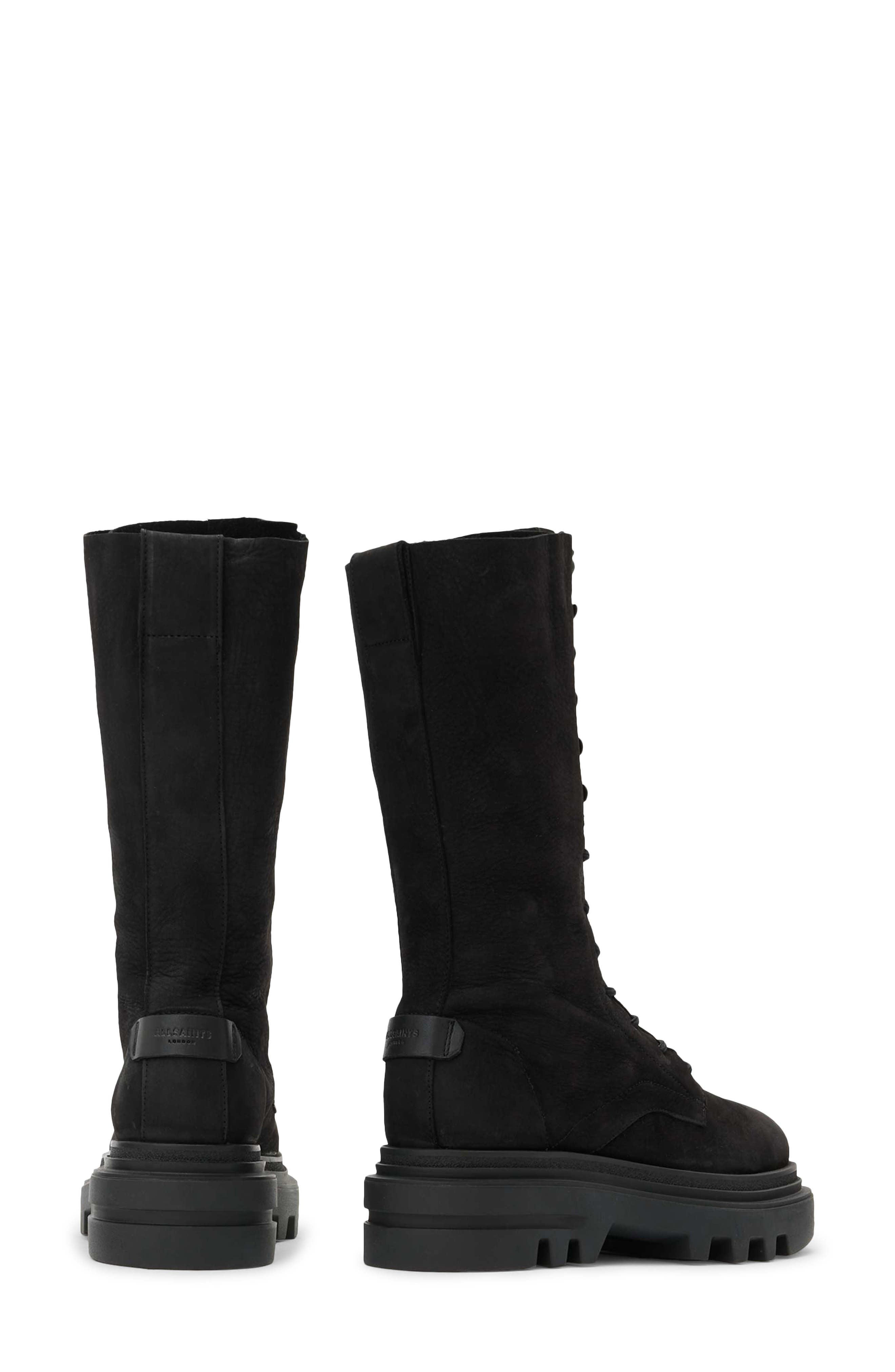AllSaints Jay Combat Boot, Alternate, color, Washed Black
