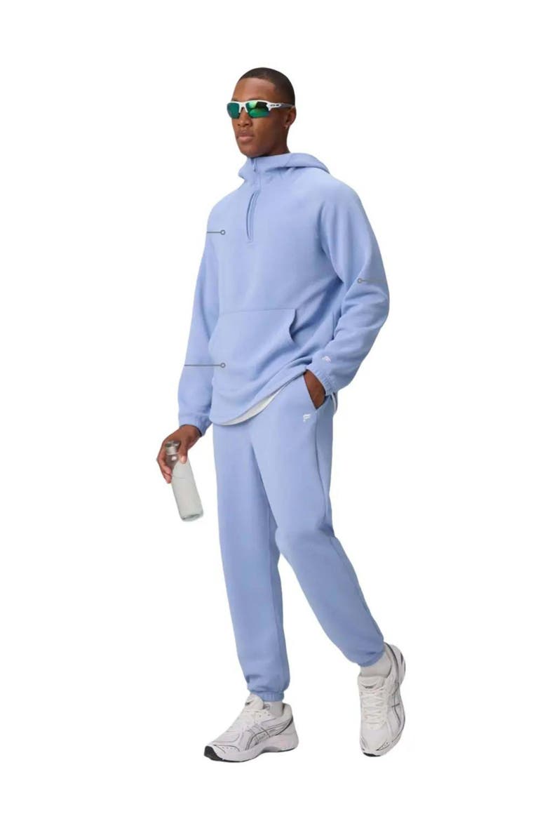 Men's The GridTech Quarter Zip Hoodie, Alternate, color, Blue Oxford