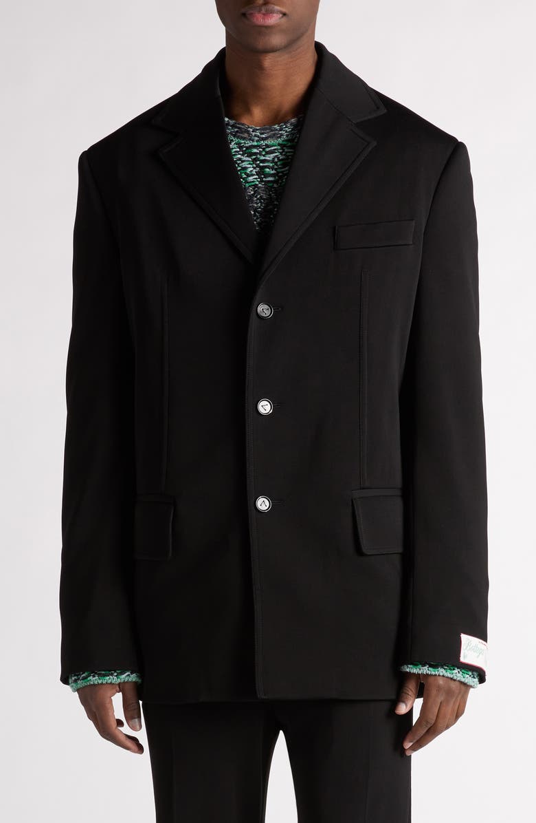 Bottega Veneta Fluid Matte Jersey Jacket, Alternate, color, 1000 Black