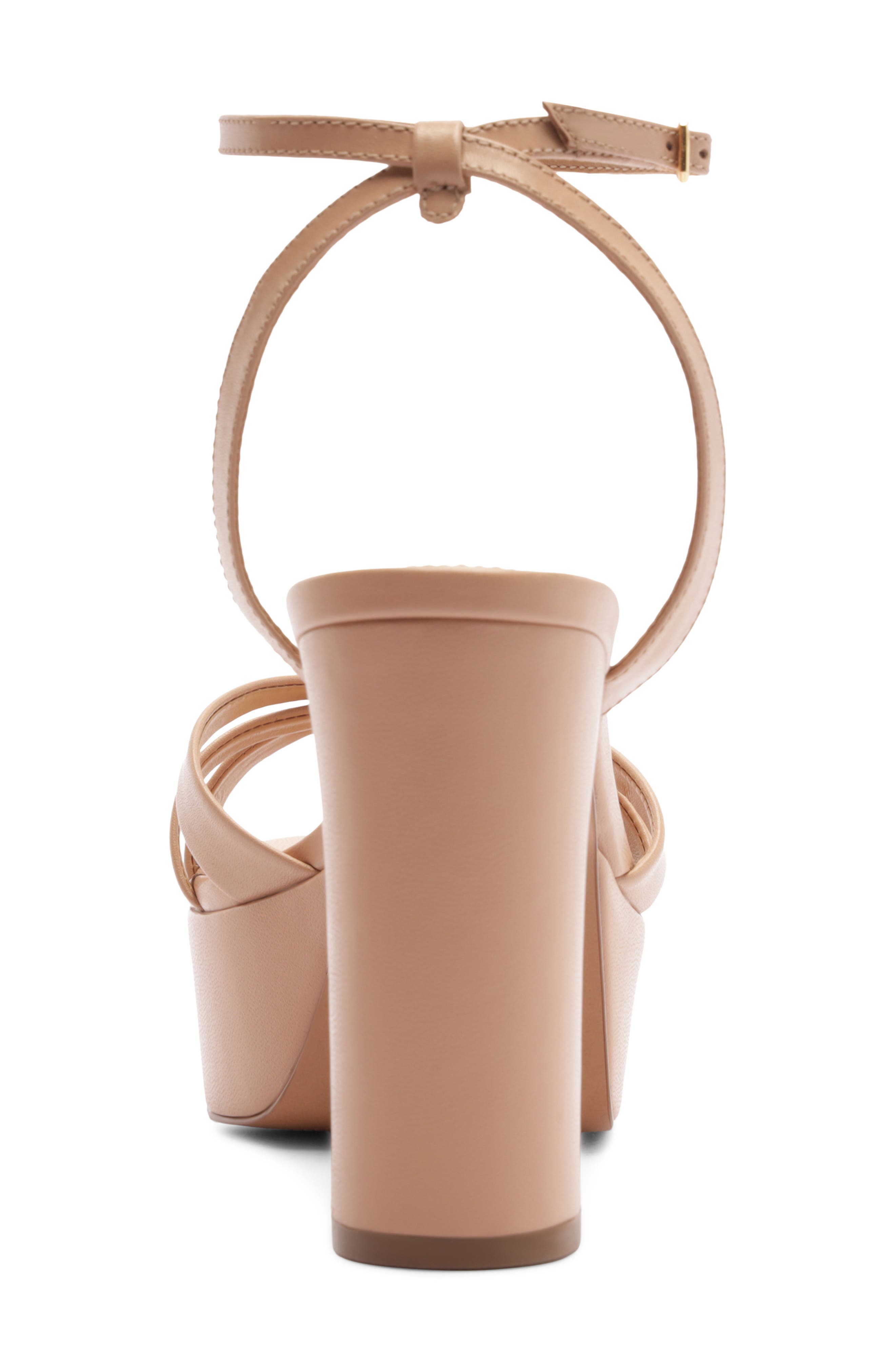 Arezzo Veronica Ankle Strap Platform Sandal, Alternate, color, True Sand