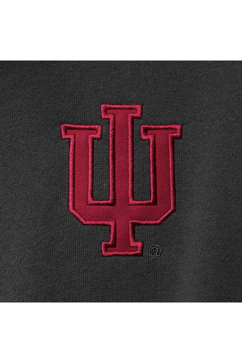 Men's Colosseum Charcoal Indiana Hoosiers Tortugas Logo Quarter-Zip Pullover Jacket, Alternate, color, Charcoal