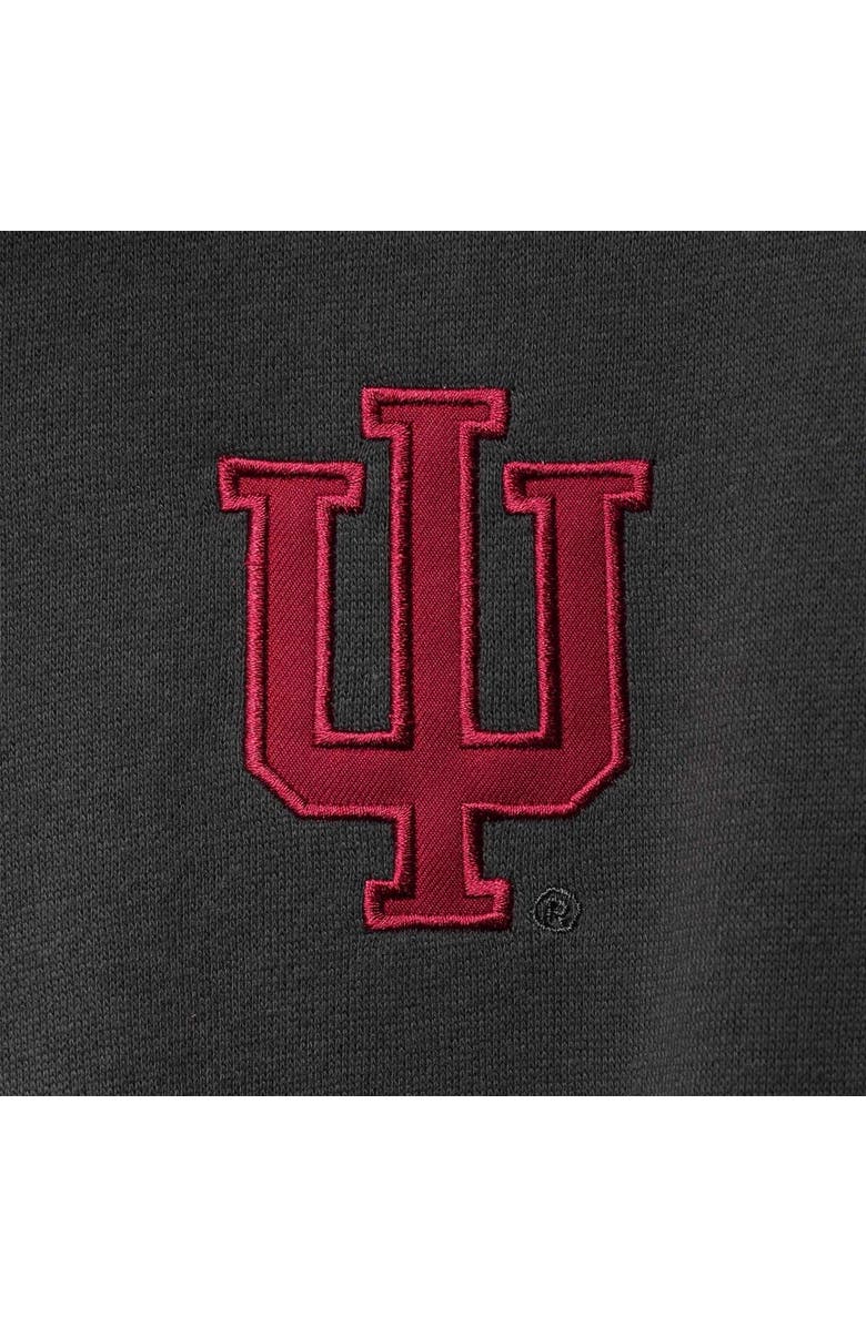 COLOSSEUM Men's Colosseum Charcoal Indiana Hoosiers Tortugas Logo Quarter-Zip Pullover Jacket, Alternate, color, Charcoal