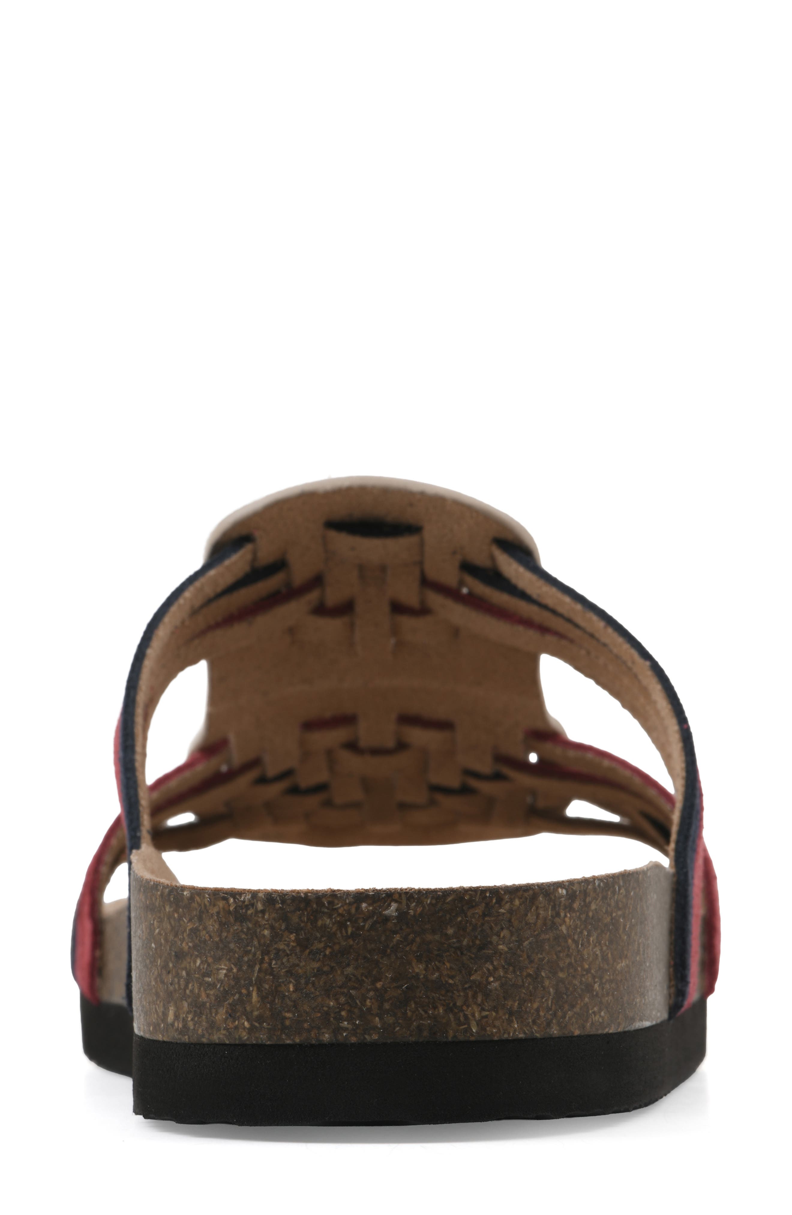 Halicore Slide Sandal, Alternate, color, AMERICANA/ MULTI/ SUEDE