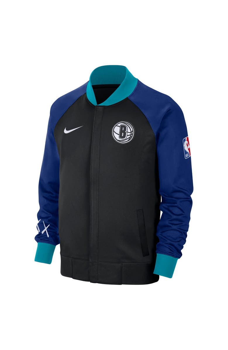 Nike Men's Nike Black Brooklyn Nets 2023/24 City Edition Authentic Showtime Performance Raglan Full-Zip Jacket, Alternate, color, 