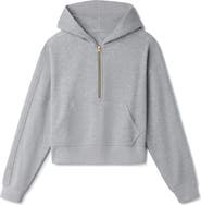 Rhone Signature Cotton Blend Rib Half Zip Hoodie
