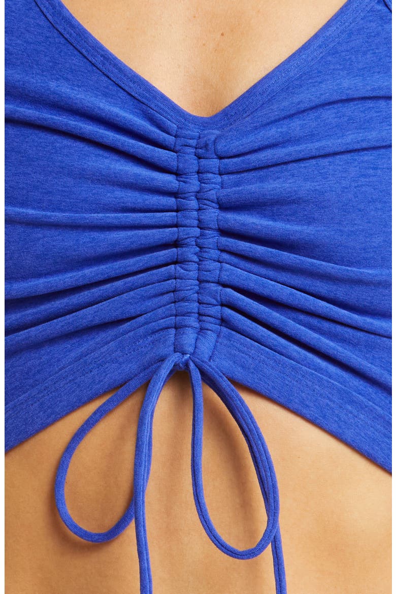 Ruched Crop Space Dye Tank, Alternate, color, SAPPHIRE BLUE HEATHER