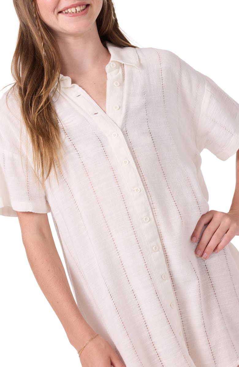 O'Neill Kids' Kyra Cotton Cover-Up Shirt, Alternate, color, Vanilla