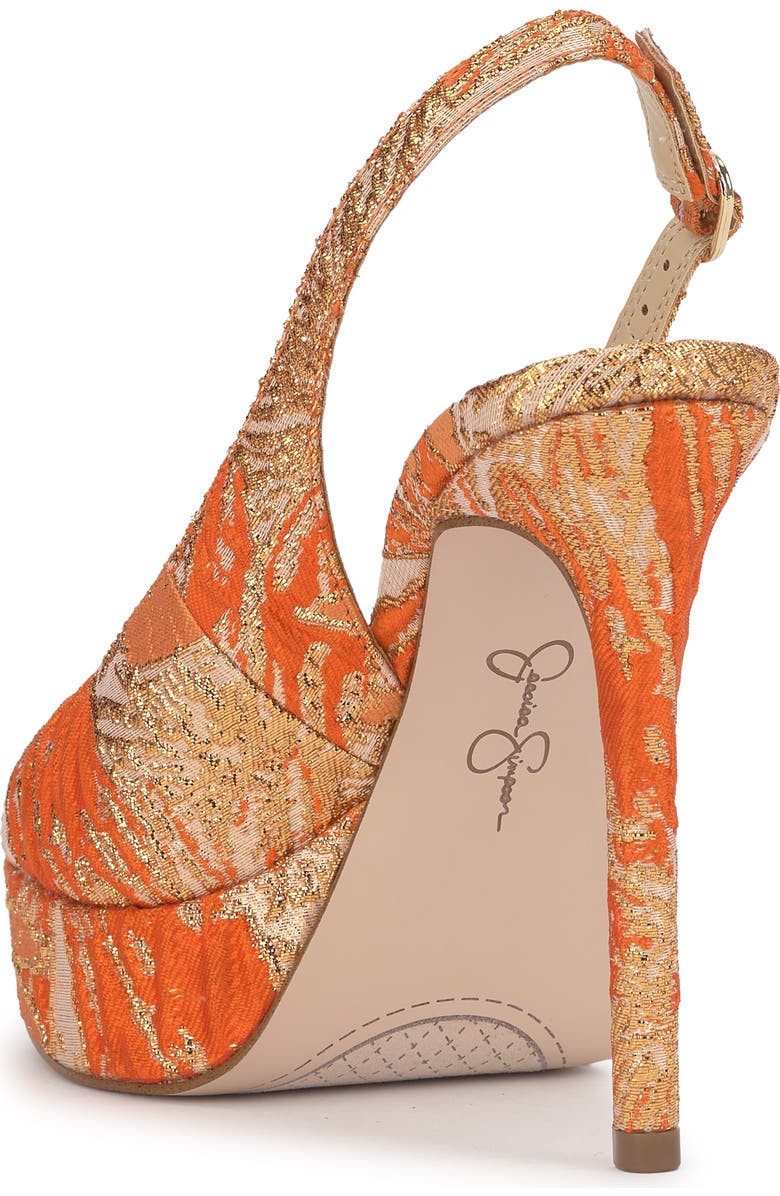 Jessica Simpson Sibilla Slingback Platform Sandal, Alternate, color, Tangerine