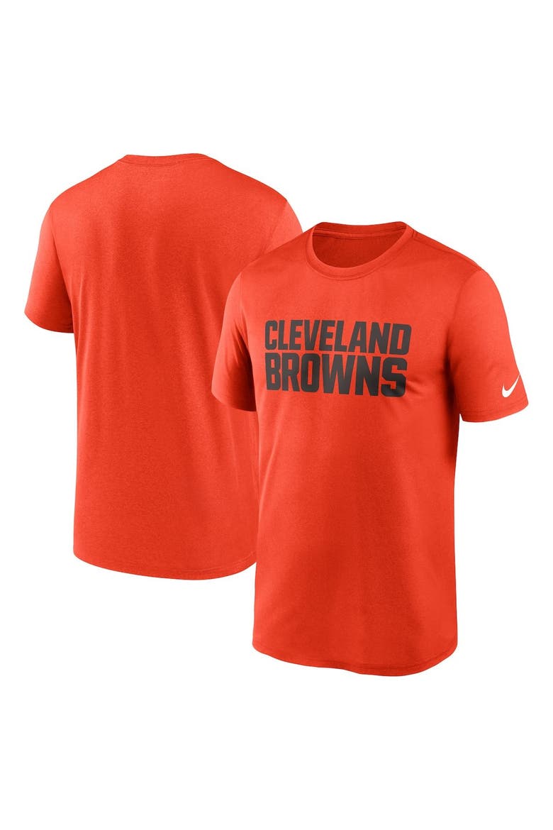 Men's Nike  Orange Cleveland Browns Legend Wordmark Performance T-Shirt, Main, color, Orange