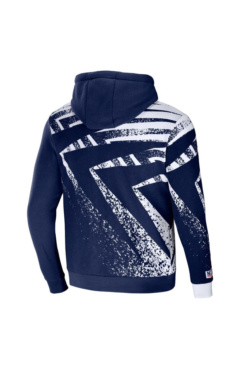 STAPLE Men's NFL x Staple Navy New England Patriots All Over Print Pullover Hoodie, Alternate, color, Navy