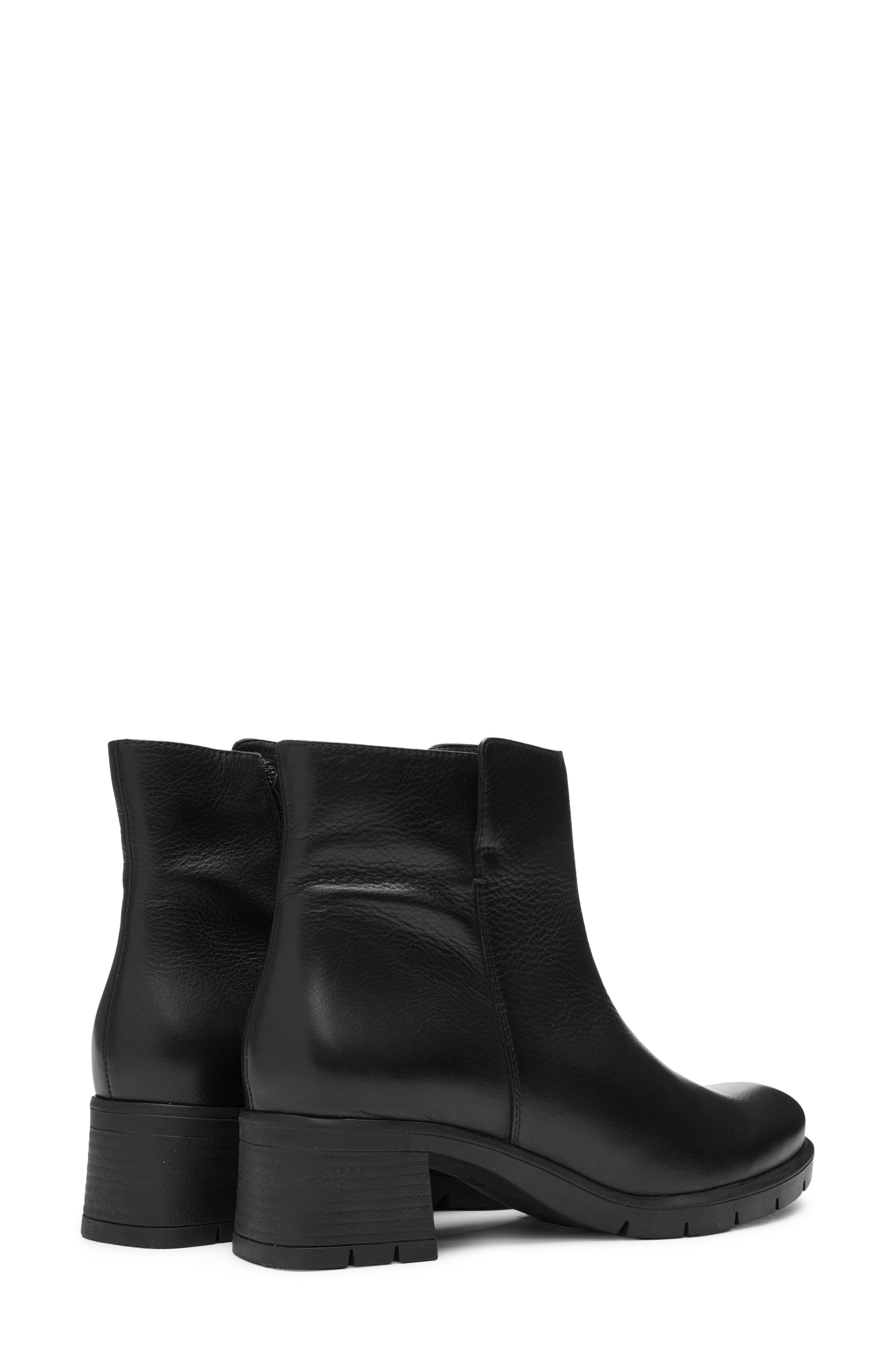 Plum Side Zip Bootie, Alternate, color, BLACK