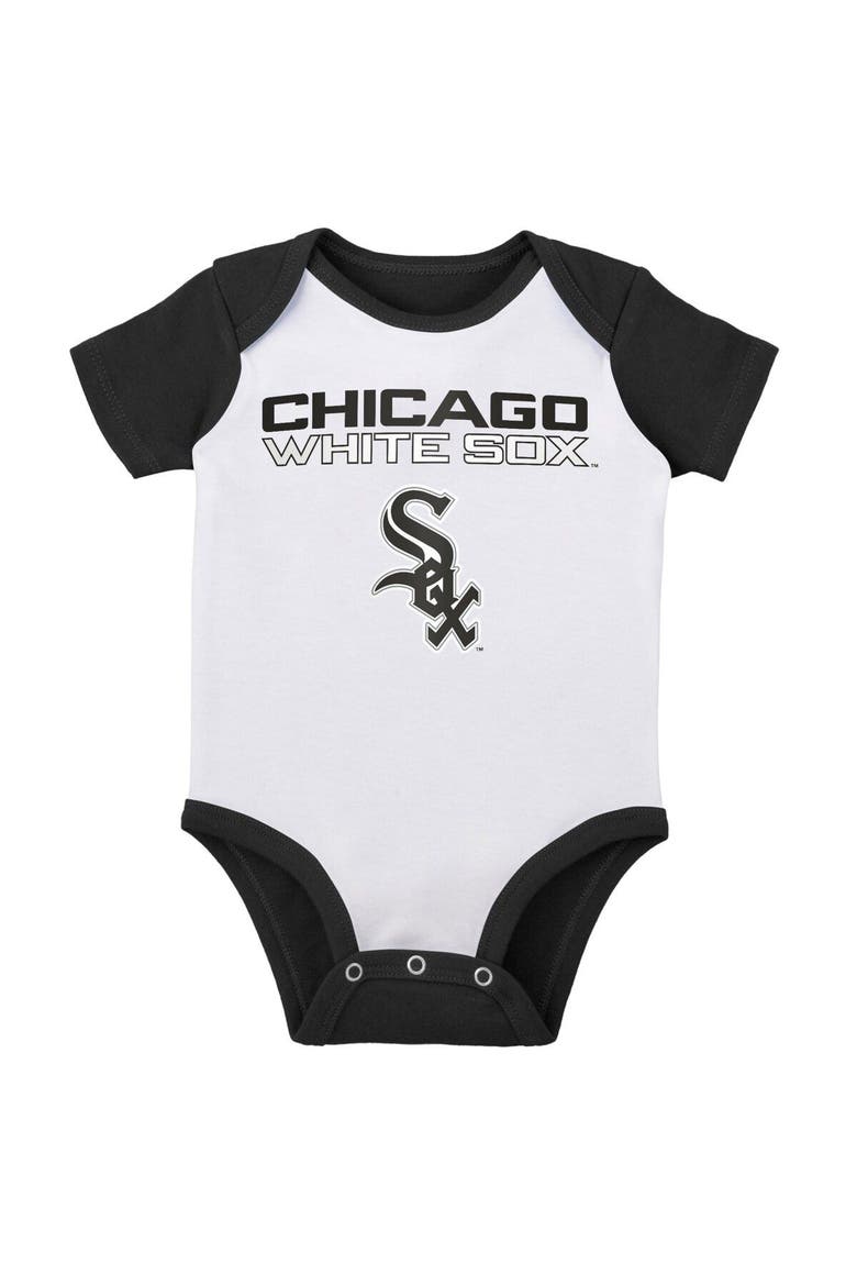 Infant White/Heather Gray Chicago White Sox Two-Pack Little Slugger Bodysuit Set, Alternate, color, White
