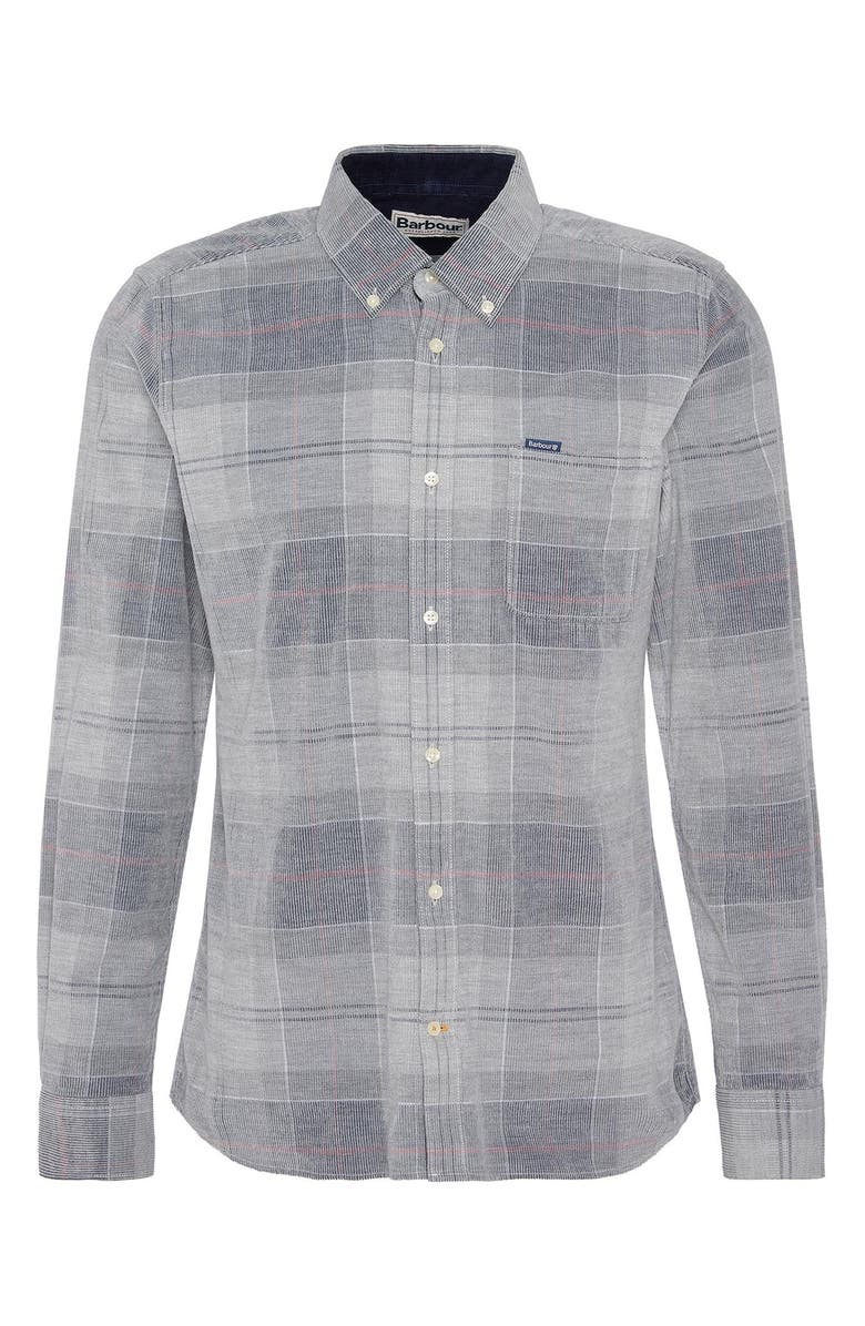Barbour Blair Tailored Fit Plaid Corduroy Button-Down Shirt, Alternate, color, 