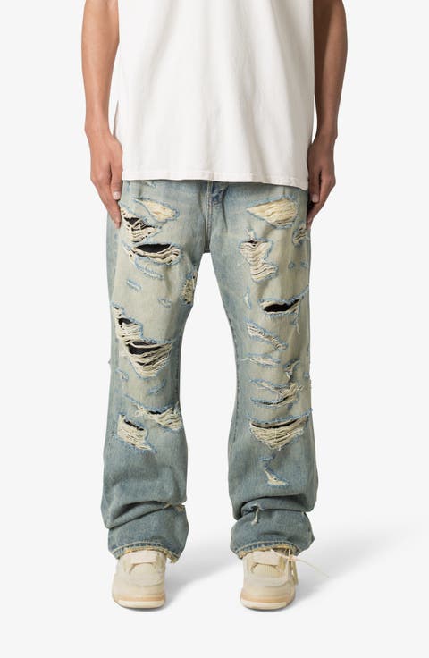 Ripped Ultra Baggy Jeans (Vintage Blue)