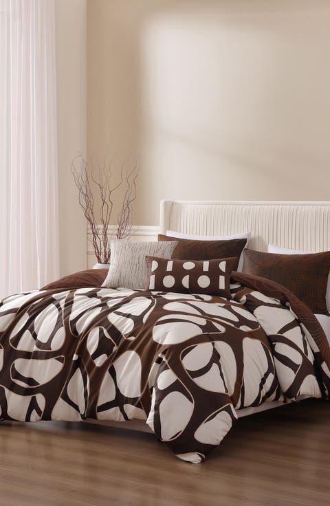 Toffee Reversible 5-Piece Comforter Set