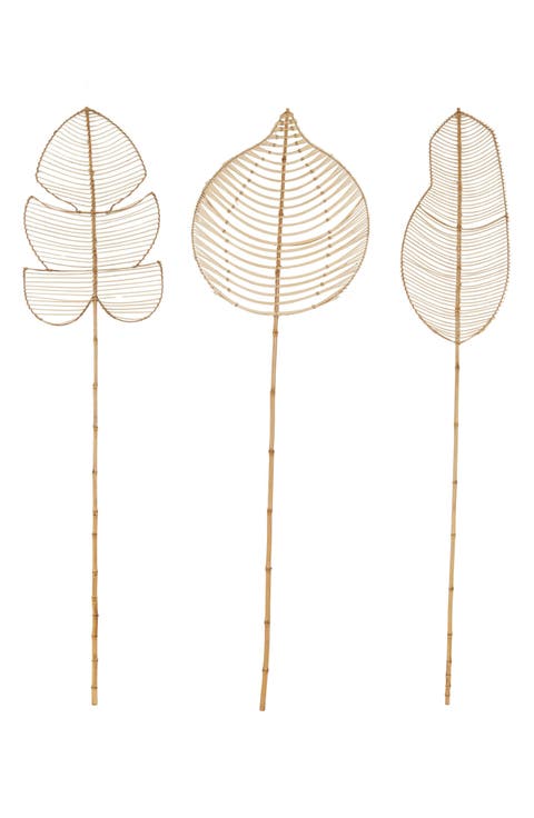 3-Piece Natural Dried Bamboo Leaf Foliage