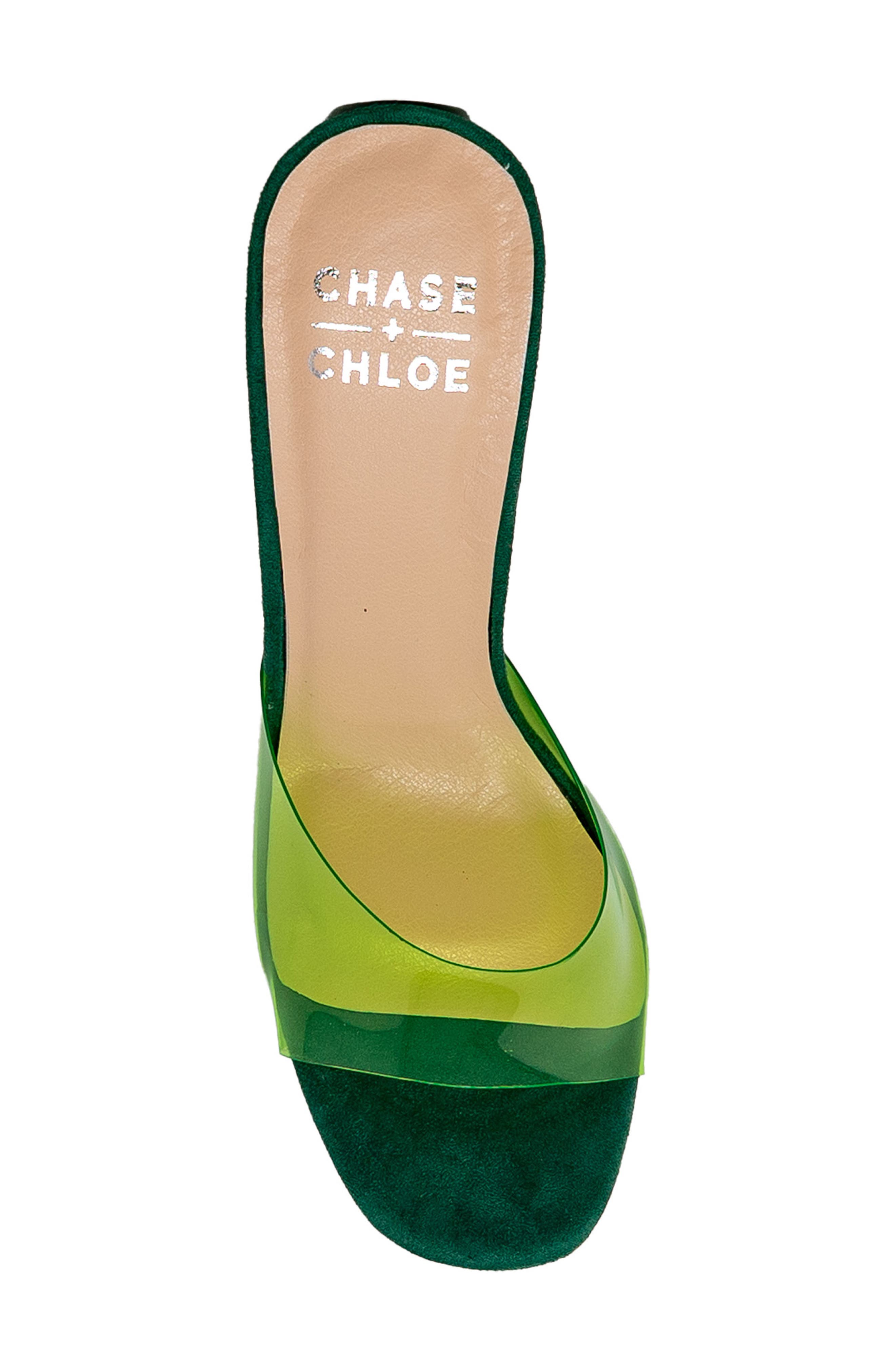 Square Toe Stiletto Sandal, Alternate, color, CLEAR GREEN