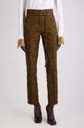 Dries Van Noten Persy Floral Jacquard Ankle Pants