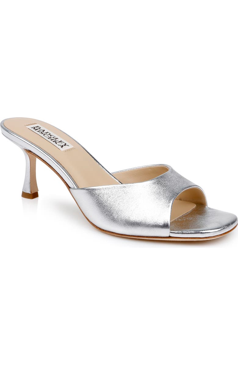Badgley Mischka Collection Draya Sandal, Main, color, Silver Leather