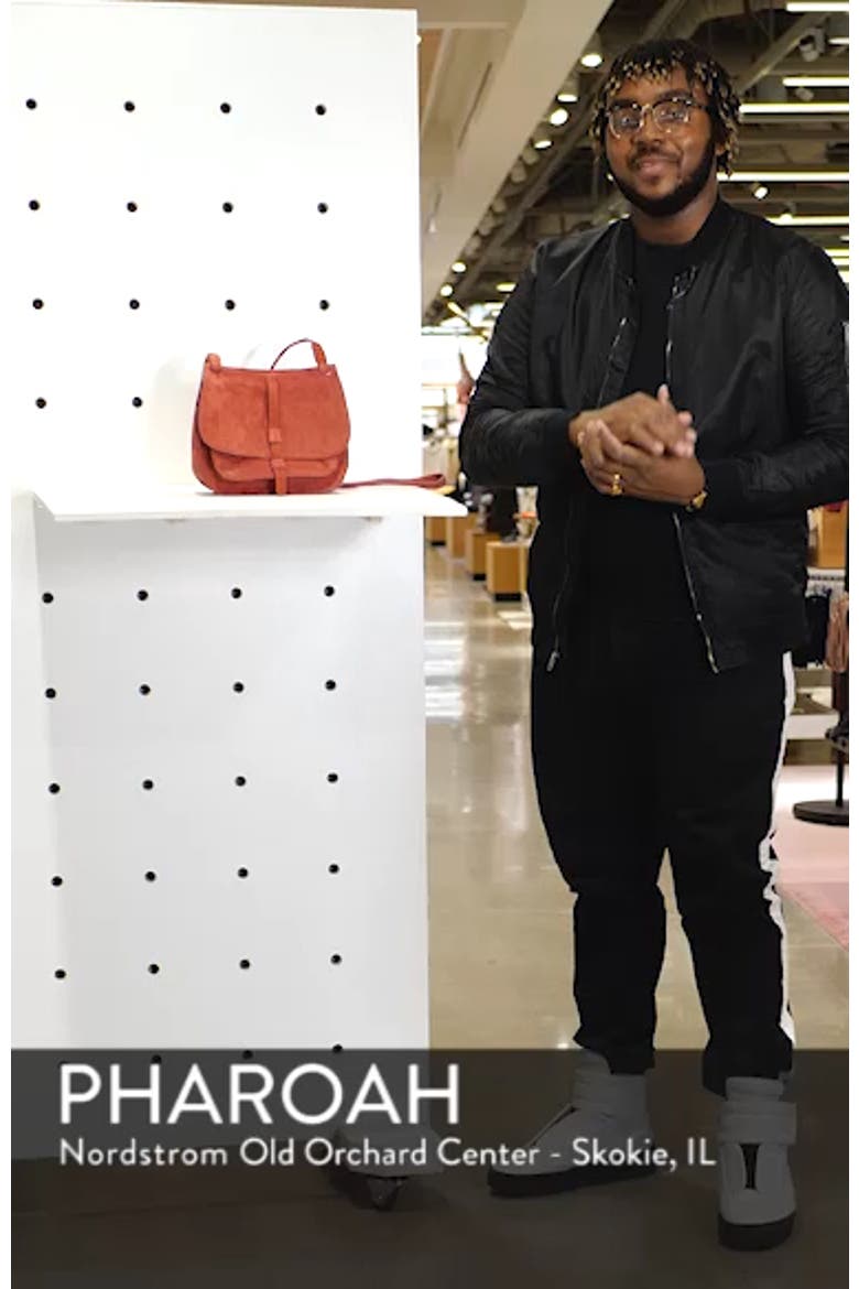Suede Crossbody Saddle Bag video