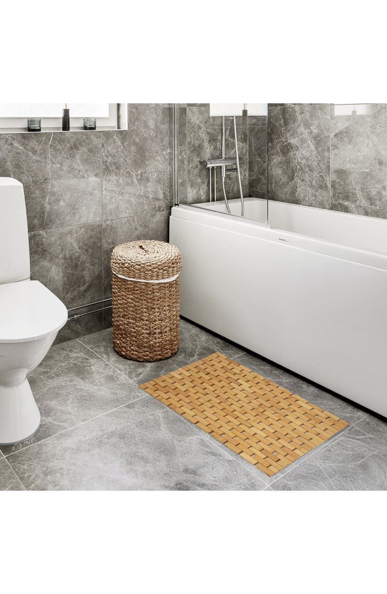 Megachef Wood 16.25 x 24.5 Inch Rectangle Bathroom Mat, Alternate, color, Bamboo