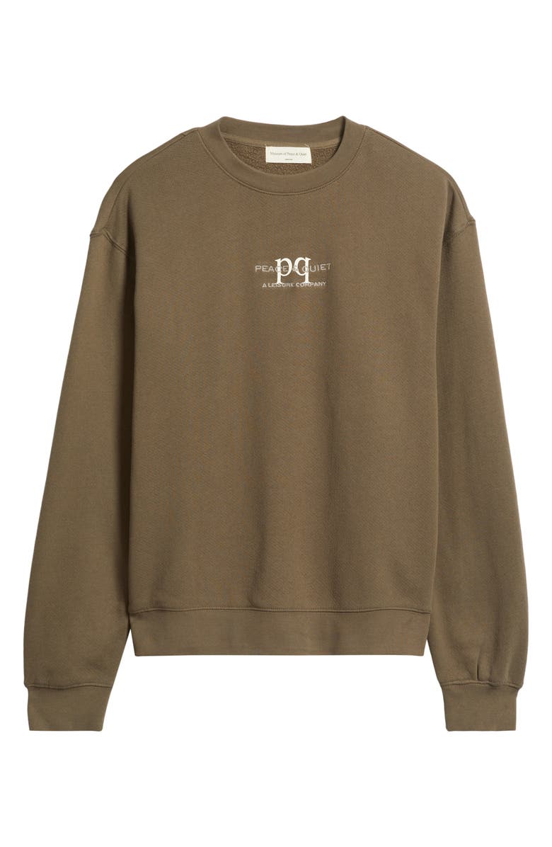 Museum of Peace & Quiet Leisure Co. Graphic Sweatshirt, Main, color, Brown