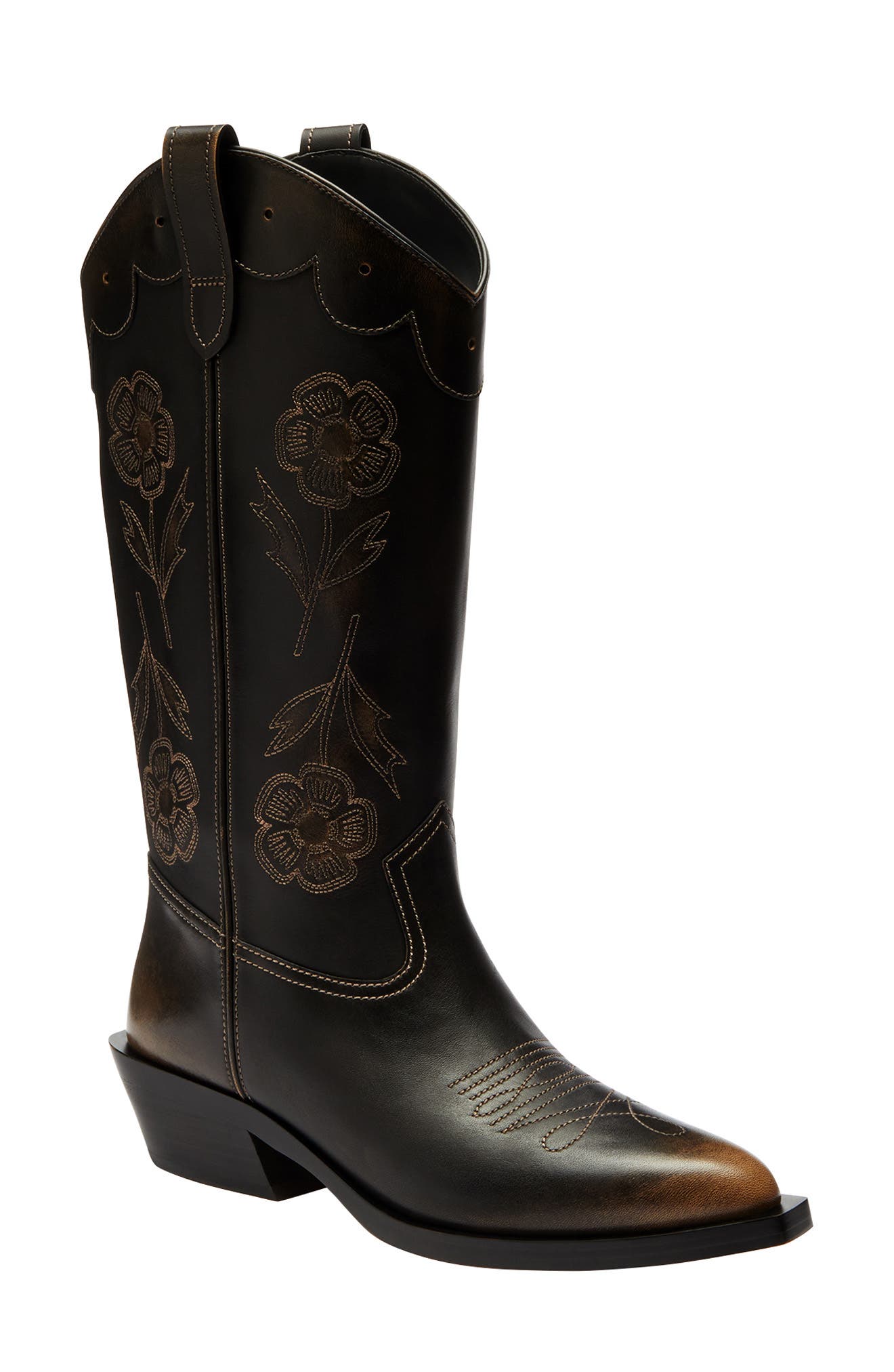 COACH Aria Loved Leather Tall Western Boot, Main, color, 