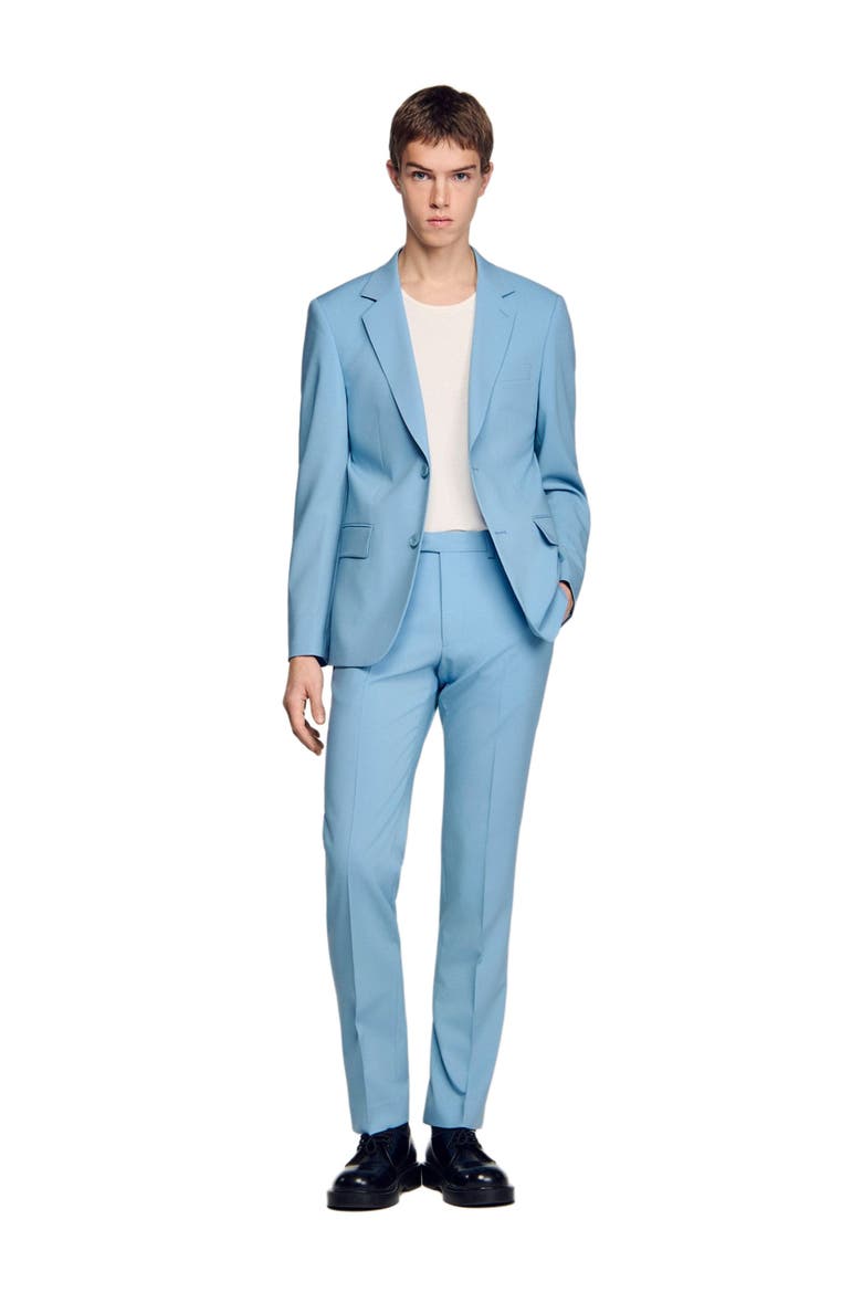 Wool suit jacket, Alternate, color, Sky blue
