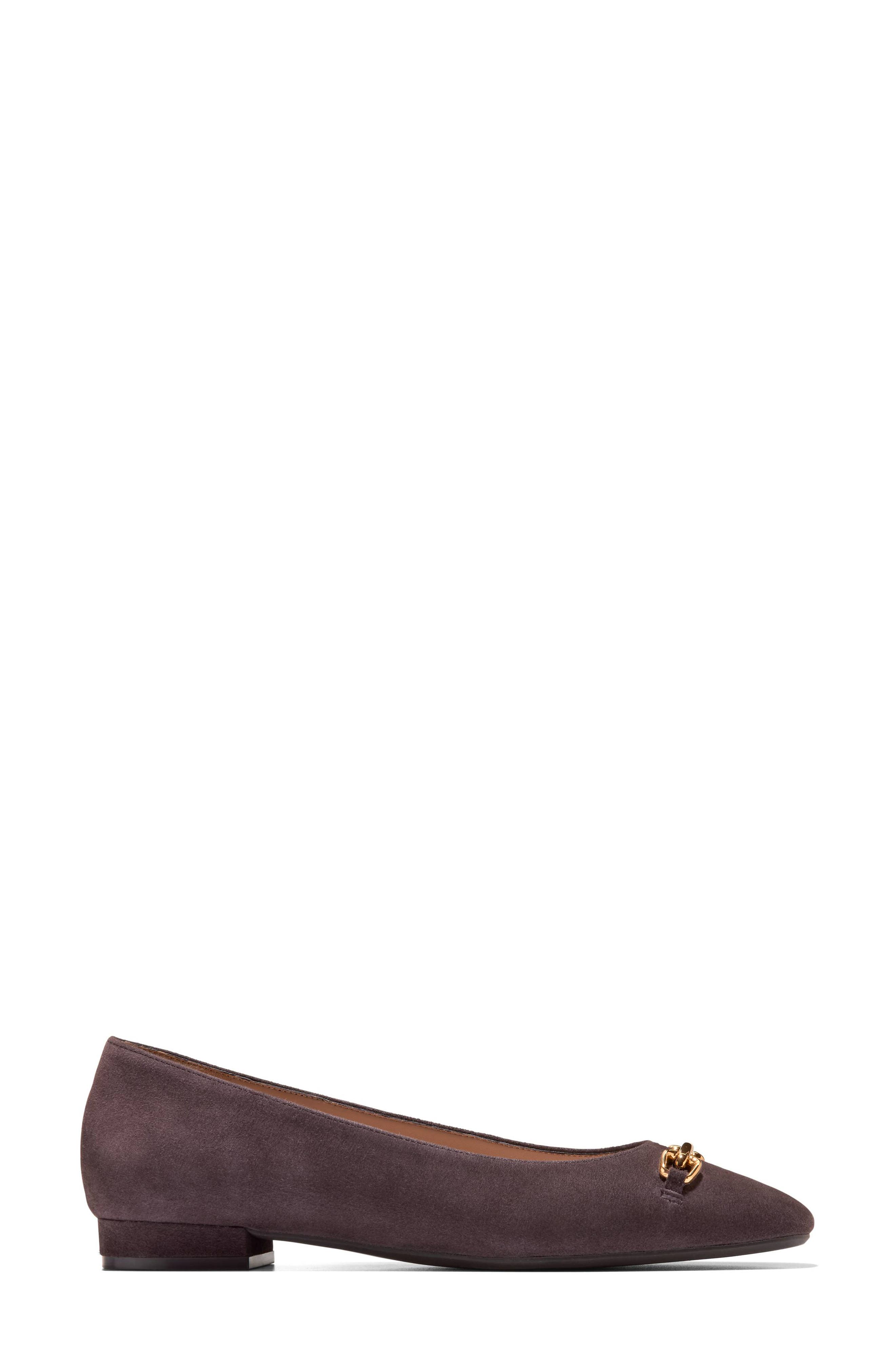 Go-To Verley Balley Flat, Alternate, color, DARK CHOCOLATE SUEDE