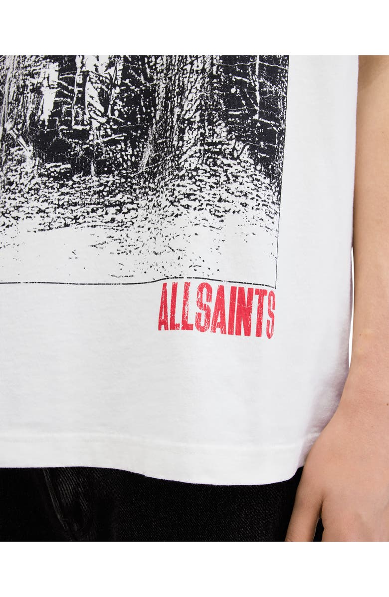 AllSaints Bracken Cotton Graphic T-Shirt, Alternate, color, Chalk White
