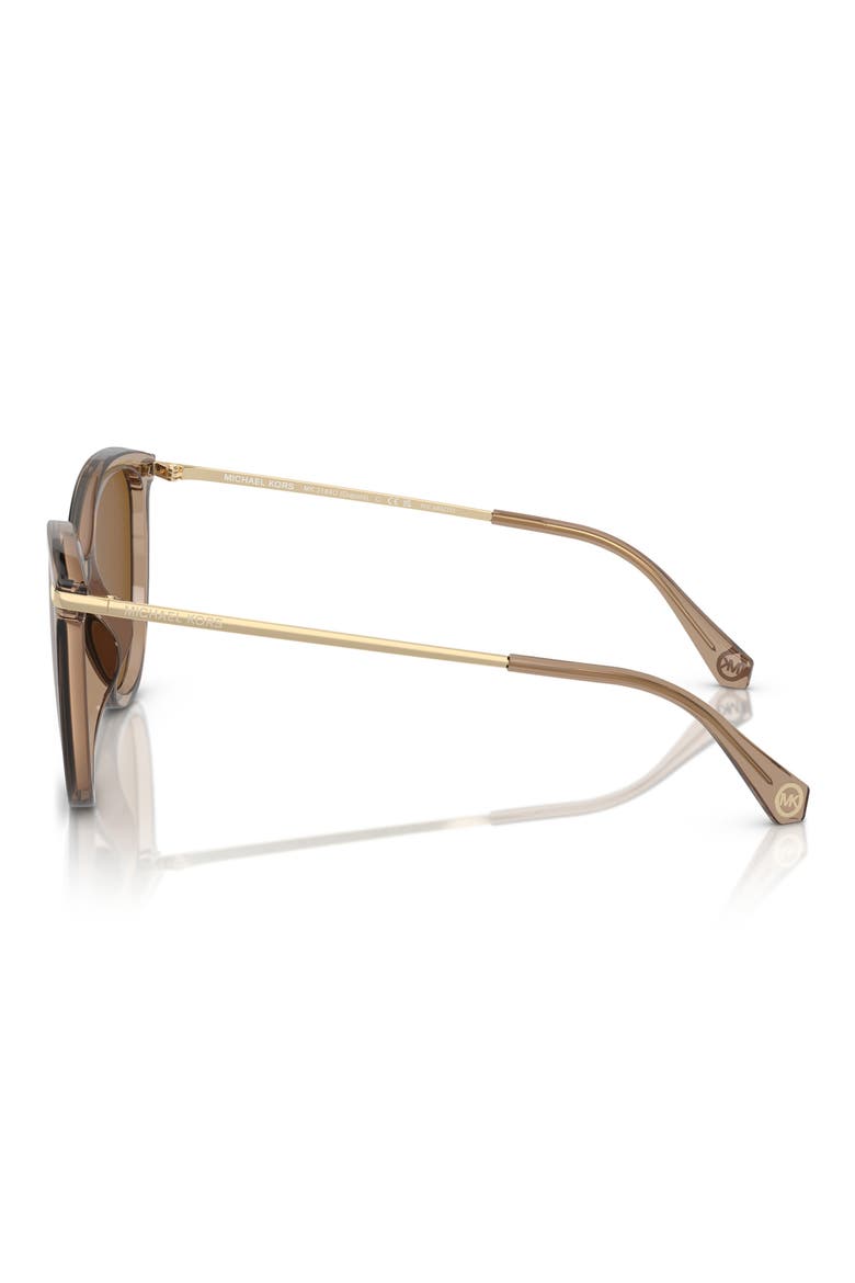 Dupont 58mm Polarized Cat Eye Sunglasses, Alternate, color, BROWN TRANSPARENT/ BROWN POLAR