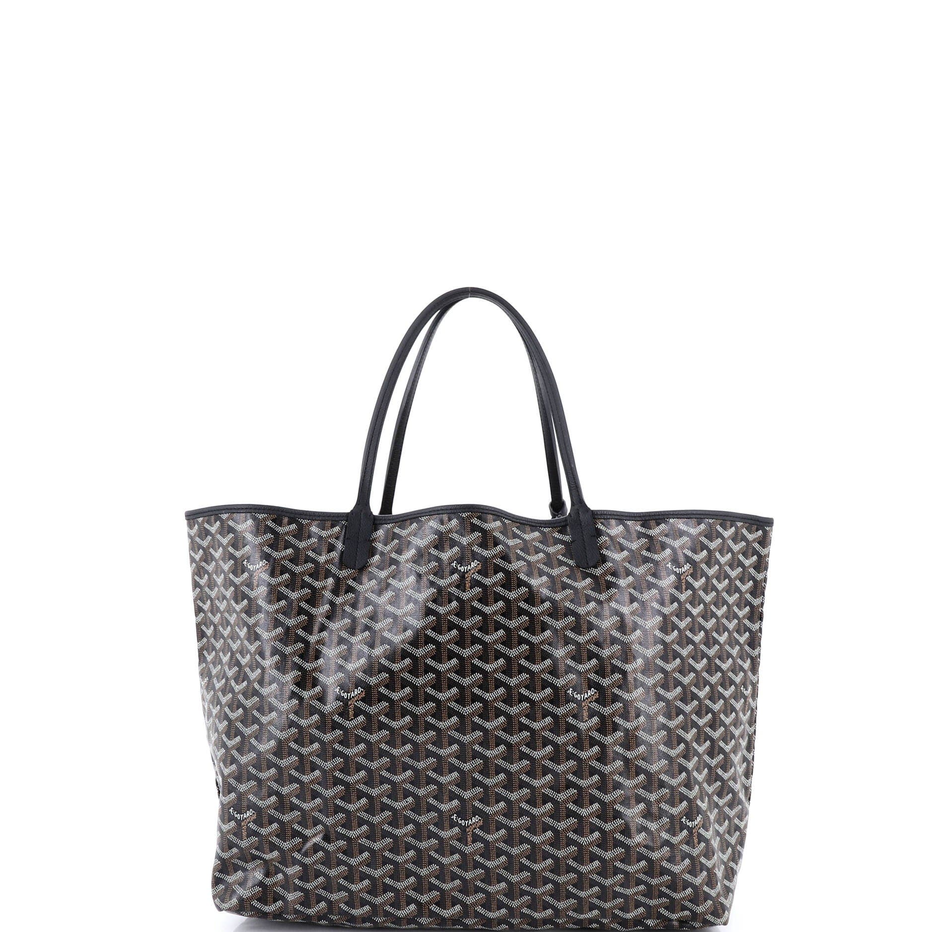 Pre-Owned Goyard Saint Louis Tote Coated Canvas GM, Alternate, color, Black
