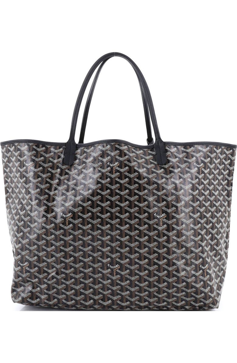 Pre-Owned Goyard Saint Louis Tote Coated Canvas GM, Alternate, color, Black